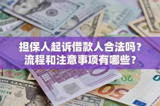 北京担保人起诉借款人合法吗？流程和注意事项有哪些？