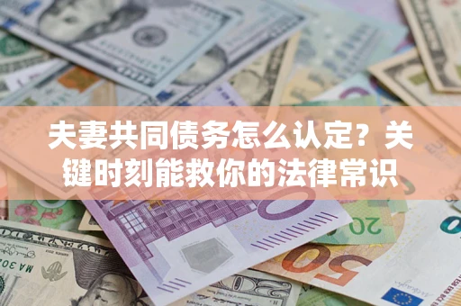 北京夫妻共同债务怎么认定？关键时刻能救你的法律常识