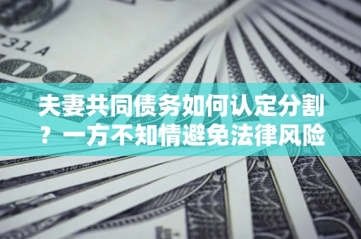 北京夫妻共同债务如何认定分割？一方不知情避免法律风险必看！