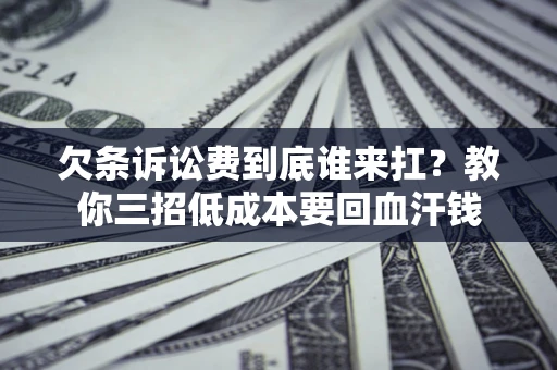 北京欠条诉讼费到底谁来扛？教你三招低成本要回血汗钱